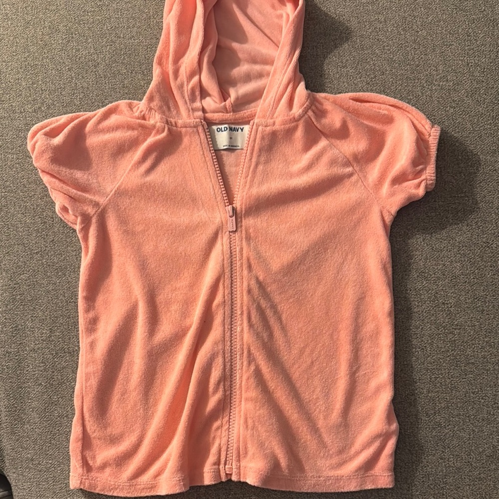 5/$15- Old Navy Kids Pink Hoodie swim cover up